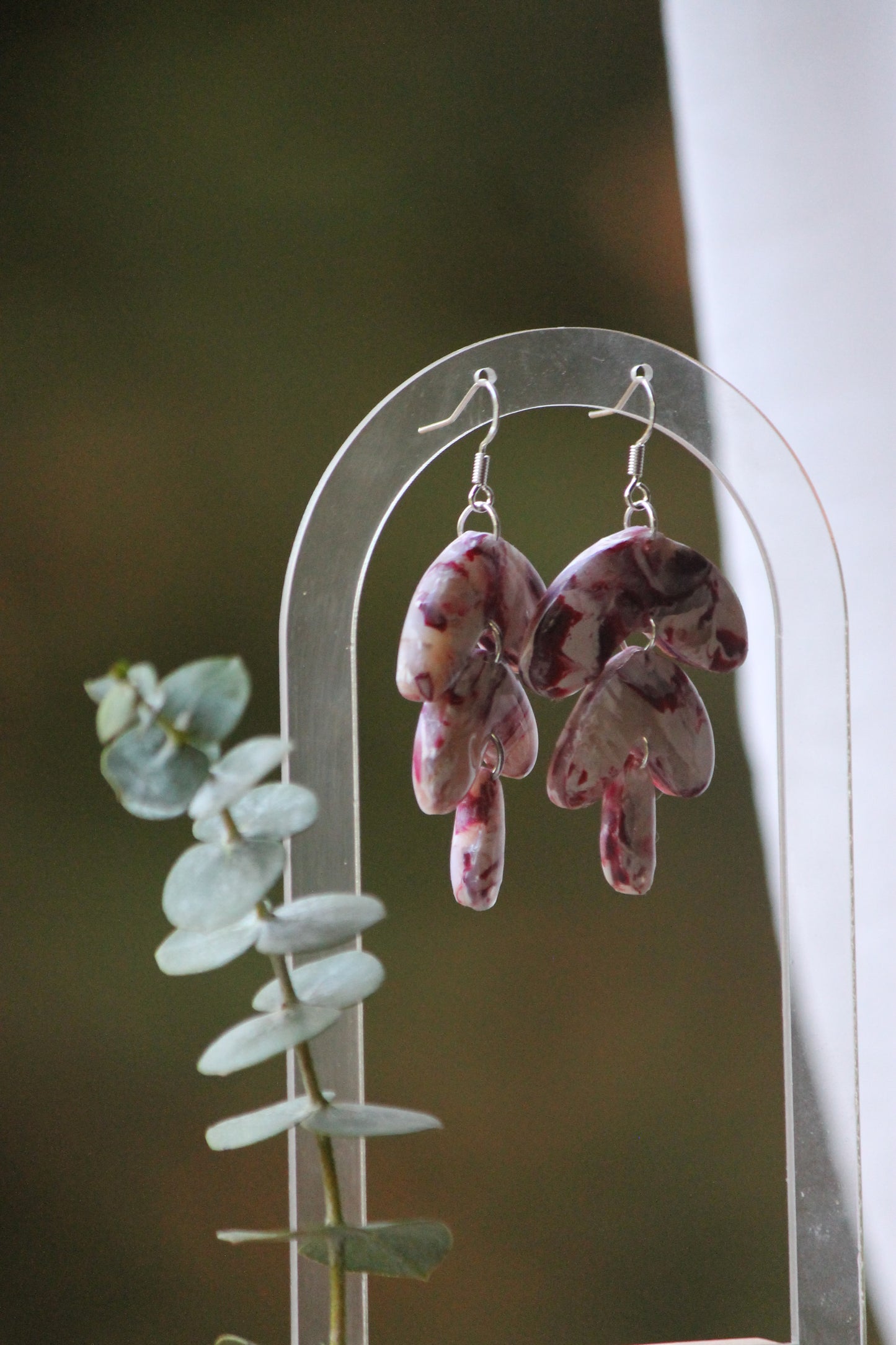 layered clay earings