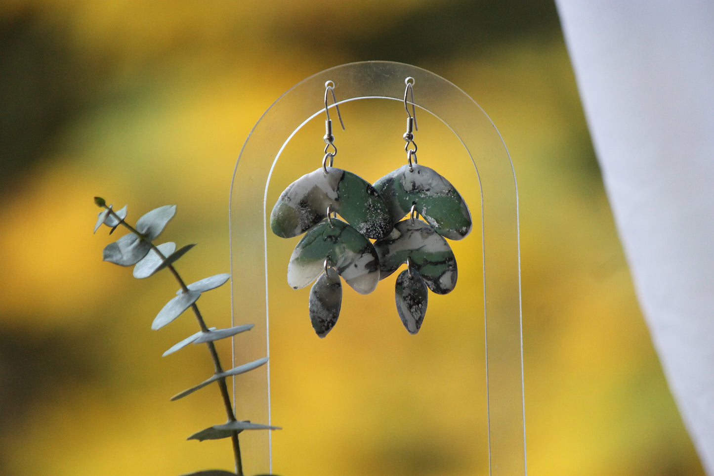 layered clay earings