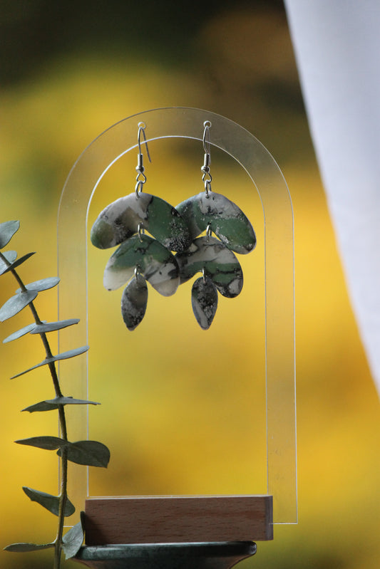 layered clay earings