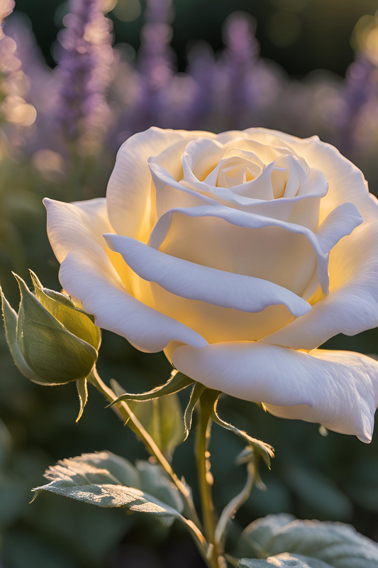 Elysian Blossom: white rose & lavender